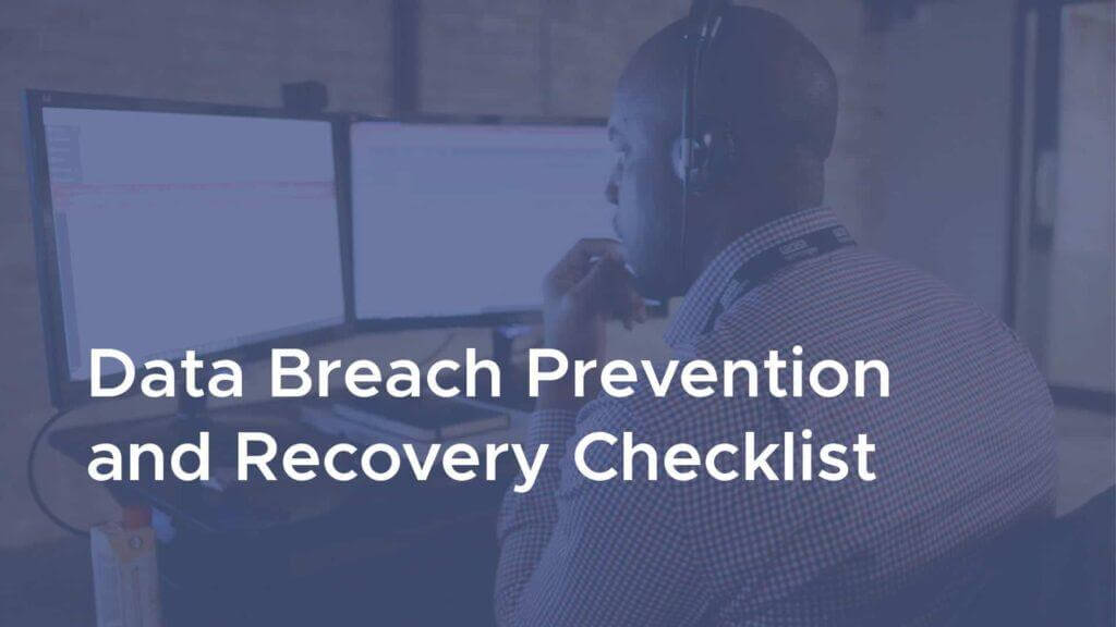 Data Breach Prevention and Recovery Checklist graphic.