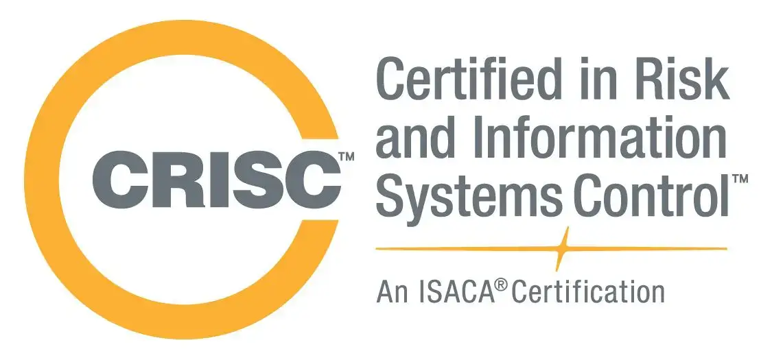 CRISC Certified in Risk and Information Systems logo.